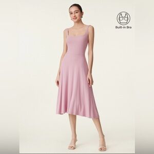 OGL Pink Sleeveless Spaghetti Strap Midi Dress NWT